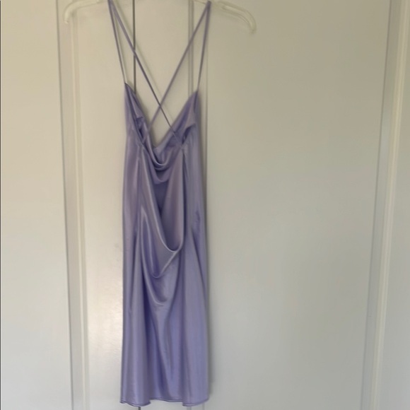 Lavender Satin Slip Dress - Picture 2 of 4